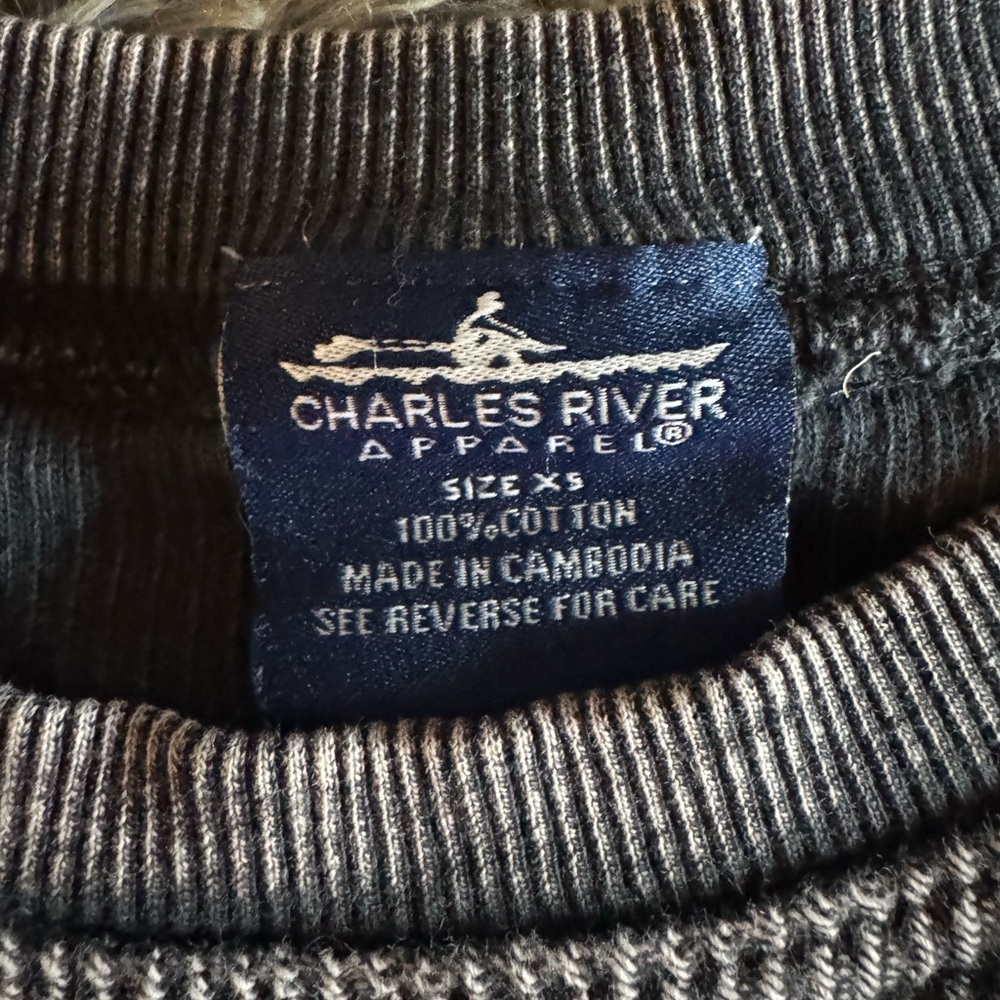 Charles River Unisex Vintage 90s Paramount Long Sleeve Crewneck Sweater Size XS - Picture 4 of 6